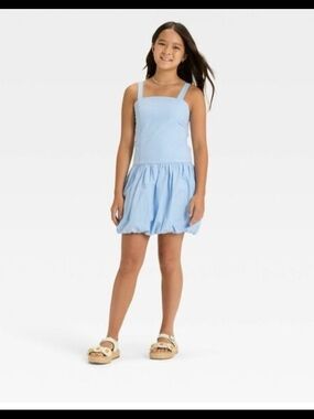 Art class Light Blue Casual Bubble-Hem Dress . Sizes S(5-6), M(8), & XL(14)